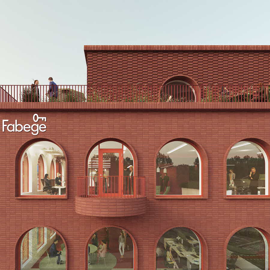 Karaktärsfull byggnad med generös takterrass