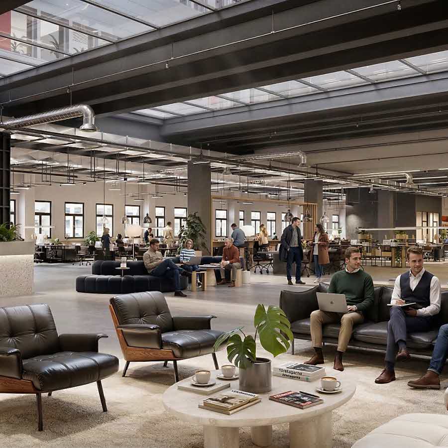 Ljusinsläpp från fyra väderstreck ger ett positivt flöde av ljus och rymdkänsla. 