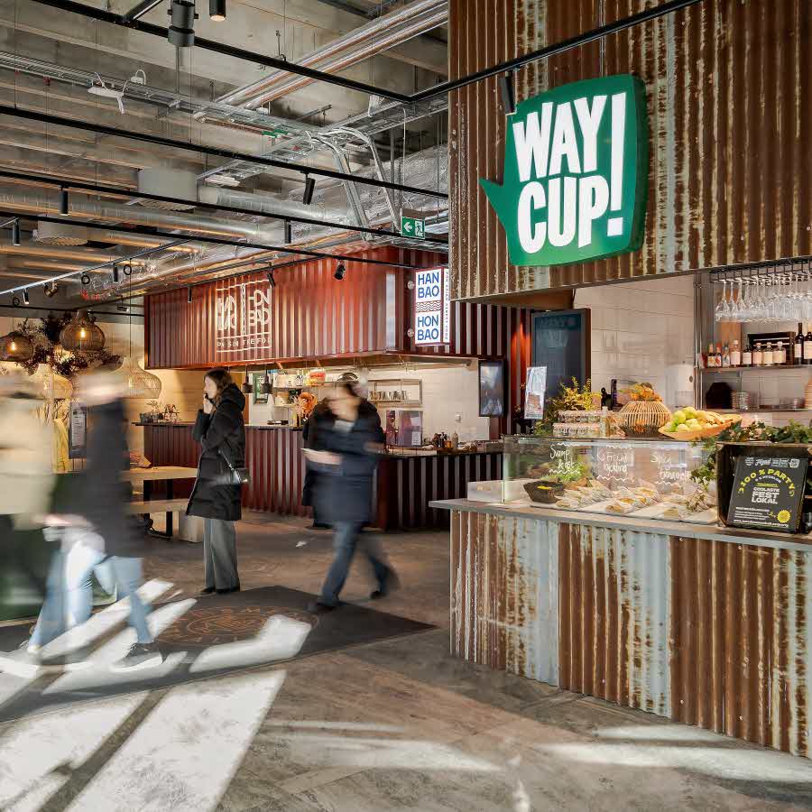 Smedens Mathall med flera restaurangkoncept under samma tak.