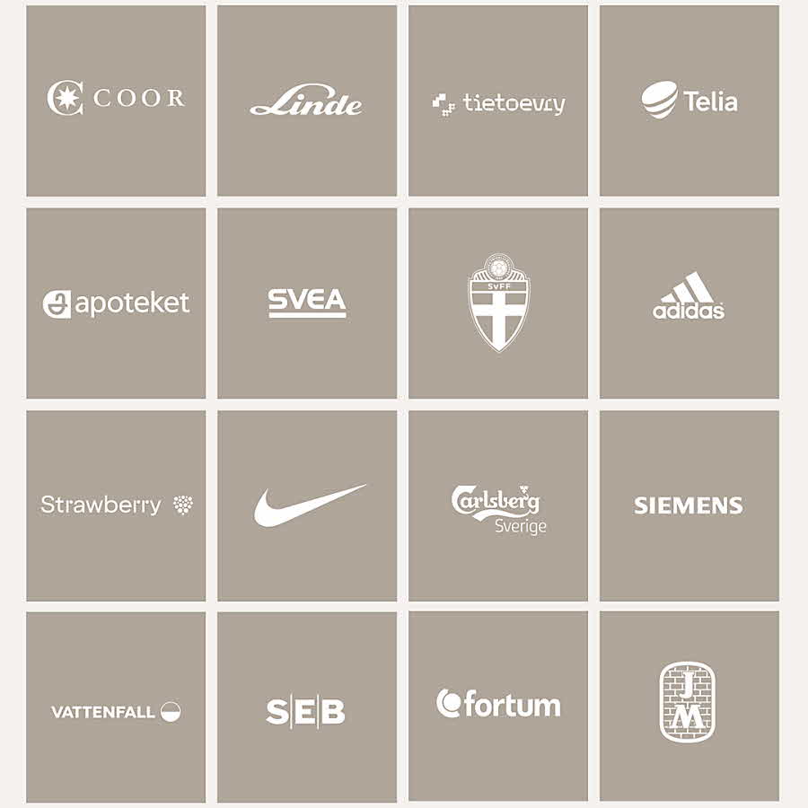 Ett urval av de starka varumärken som har valt Arenastaden.