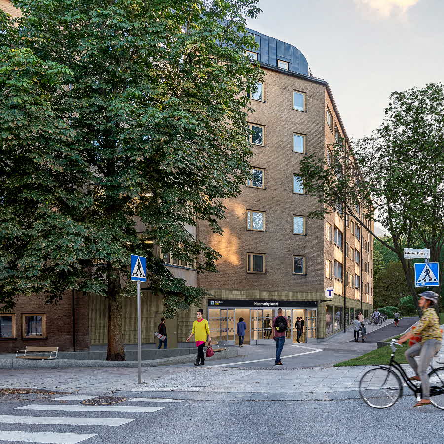 Uppgången från Vintertullen, precis i utkanten av Stora Blecktornsparken.