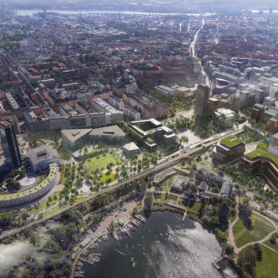 Granne med natursköna Hagaparken och Brunnsviken