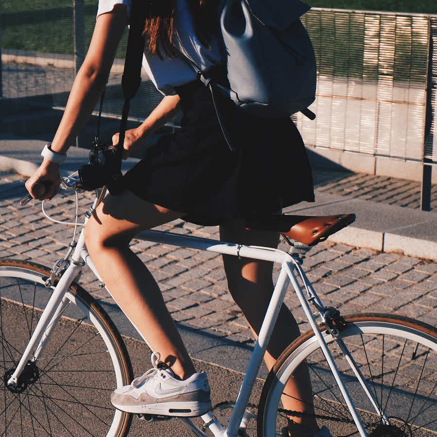 Bra cykelvägar till och från Sjöstan.